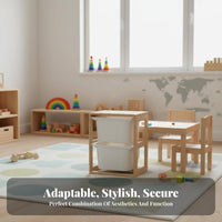 Solid Wood Construction Wooden Storage Cabinet with Bins Child-Centered Inspired Toy Organizer Child-Friendly Design children's Furniture Rounded Corners for Toddlers, Teachers, Parents, Playroom, Preschool, Kindergarten, Classroom