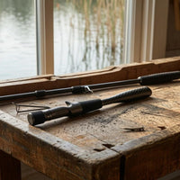 Unified Rod Handle Woven Finish Carbon Fiber Rod Metal Connector Textured Fishing Grip