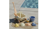 Straw Fiber Material Beach Pail and Shovel Set Rounded Edges Sandbox Building Kit Travel-Friendly for Children, Toddlers