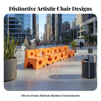 Wavy sinuothe company Lounger Creative Design Long Bench Irregular Shape Public Furniture for Architects, municipal Planners, recreational grounds, Airports, Building Lobbies