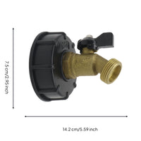 IBC Tote Adapter with Shutoff Heavy Duty Tote Tank Drain Adapter Easy to Install for Garden Watering
