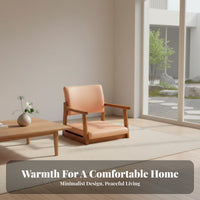 Back Support Japanese Zaisu Chair Space-Saving Legless Armchair Removable Cushion Tatami Seat Lightweight for People Who Enjoy Floor Living, Fans of Minimalist Decor, Bay Window, Bedroom, Tea Room, Meditation