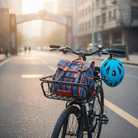 Mountain Bike Rear Basket Large Capacity Metal Rear Cargo Rack Heavy Duty for Travel