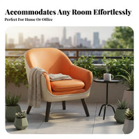 Minimalist and aesthetic plush Lounge Chair Modern Design Armchair space-saving Indoor Seating Comfortable for Apartment Dwellers, Interior Designers, Balcony, Bedroom, Office, Reception Area
