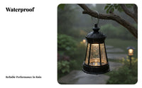 Waterproof Solar Dog Statue Energy Saving Solar Powered Garden Statue Light Weatherproof for Patio, Yard, Balcony