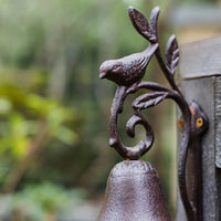 Rustic Iron Door Bell with Bird Decor
