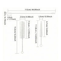 3 Pieces Brass Instrument Brush Stainless Steel Brush with Nylon Bristles Waterproof for Students, Rehearsal