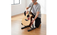 No Assembly Required Folding Guitar Stand Portable Triangular Guitar Stand Space-Saving Instrument Storage Sturdy Steel for Practice Room, Stage