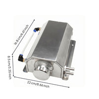 Oil Catch Can Mounting Flanges Rectangular Oil Catch Can Threaded Screw Cap Breather Tank