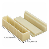 3-Piece Sushi Maker Set Food-Grade Plastic Sushi Mold Set Ribbed Sides Musubi Maker Mold
