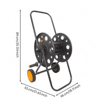 Metal Hose Reel Cart Two Wheels Hose Storage Reel Cart Watering Use for Car Washing