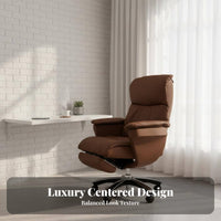Highspine Reclining managerial Chair Adjustable Headrest Highspine Reclining Armchair Padded Armrests Easy Assembly for Managers