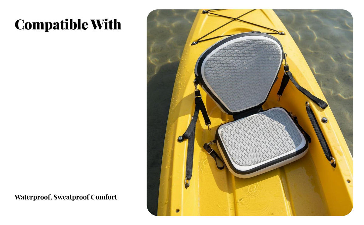 Inflatable Kayak Seat Easy to Inflate and Deflate Stand-up Paddleboard Spine Rest Seat Foldable Adjustable Straps for Canoeists