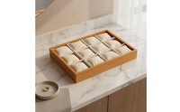 Jewelry Storage Tray Solid Wood Frame Wooden Jewelry Display Tray Sturdy Construction for Retailers, Dresser Top, Craft Show