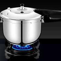 Multi-Cooktop Compatible Stainless Steel Pressure Cooker Large Capacity Stainless Steel Pressure Pot Heat-Resistant Handles Fast Cooking Pot Energy Saving for Families, Home Use