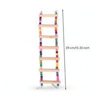 Colorful Bird Ladder Safe Hanging Bird Toy Interactive Climbing Ladder Bright for Pet Birds