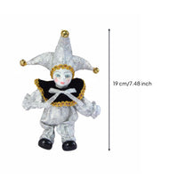 Gift Ceramic Clown Statue Decorative Porcelain Clown Doll Collectible Harlequin Doll Giftable for Collectors, Display Shelf