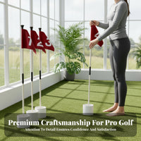 4 Pieces Numbered Flags Golf Practice Target Set White Cups Golf Putting Target Set Detachable Poles Sports Training Grip Sections