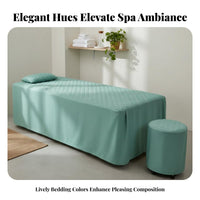 4 Pieces All-Season Use Beauty Bed Cover Set with Face Hole Super Soft Material 4-Piece Massage Table Sheet Set for Estheticians
