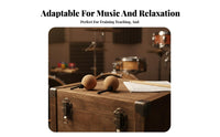 Quiet Design Asalato traditional African-design Doublebead Rattle Adjustable Rope Percussion Instrument Handheld for Percussionists, Music Lovers, drill Musical Performances, music gatherings, Parties