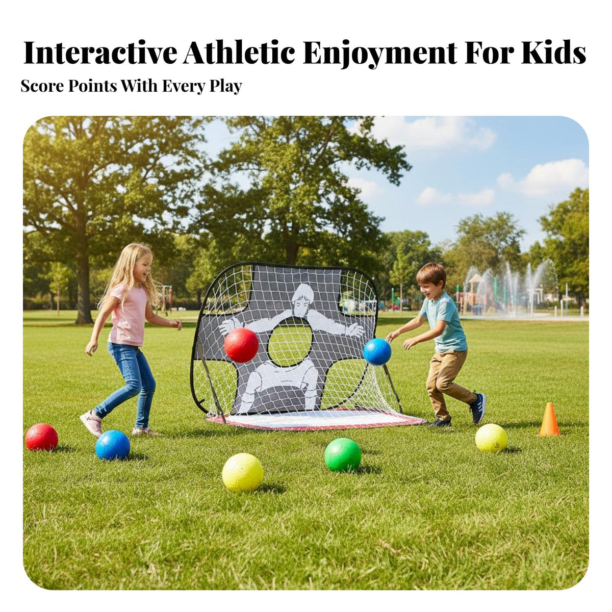 Multi-Functional Soccer Training net Versatile Portable Backyard Soccer net Easy Setup for Beginners, Park