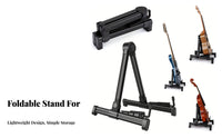 V-Shaped Guitar Stand Lightweight Portable Guitar Floor Stand Padded Protection Universal Instrument Holder for Travel