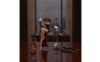 1/18 Female Figure with Stool Painted Miniature Scene Figure Miniature Stool for Display Cases, Shelves
