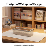 Acrylic Button Badge Holder Dustproof Badge Storage Box No Assembly Required