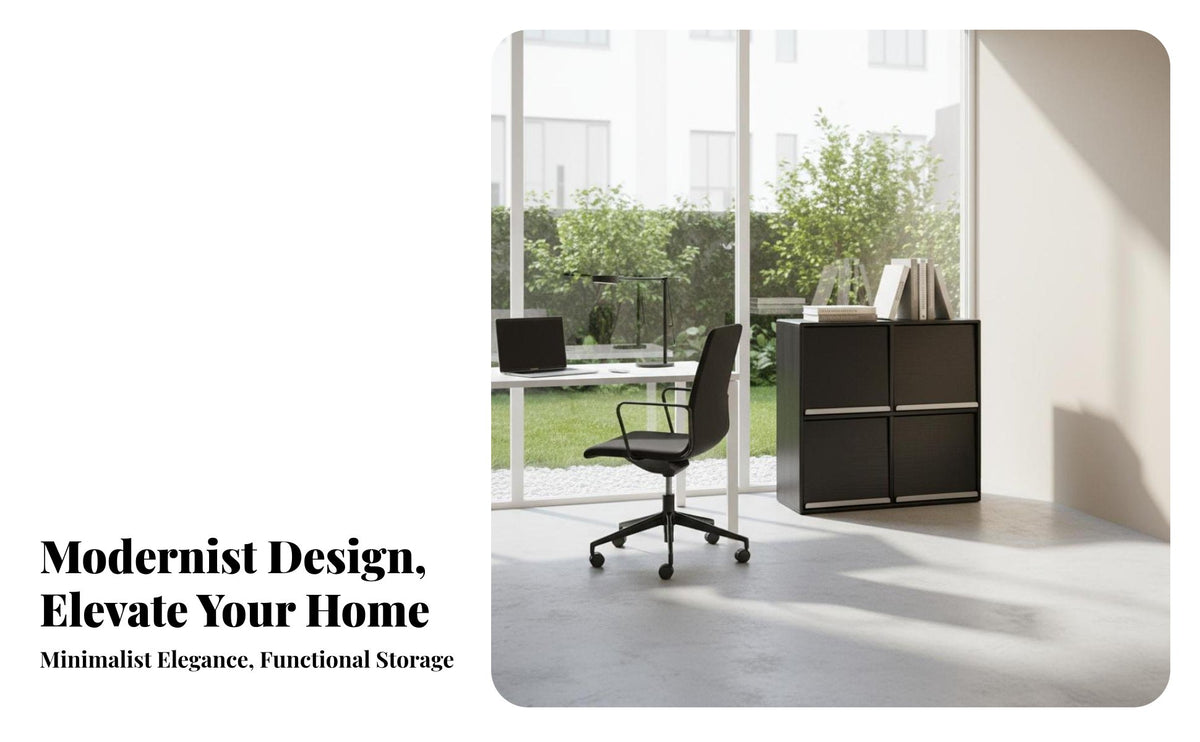 Modernist design Multi-Compartment Shelf firm Wood Construction Low silhouette bookshelf Smoked Black Finish bookshelf versatile Design for Book Lovers, Office Workers, Bedroom, Living Room, Entryway, Playroom