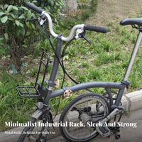 Folding Bike Front Rack Lightweight Front Bike Rack Cycling Equipment Stable Design Easy to Assemble for Town Commuting