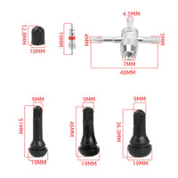 36 Pieces Valve Stem Installation Tool Complete Tire Valve Stem Tool Kit Tubeless Knurled for DIYers, Garage, Roadside Emergency