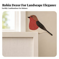 Door Frame Bird Ornament Cute Design Wooden Bird Door Frame Sitter Wide Application Robin Corner Decoration for Kids, Light Switch, Nursery