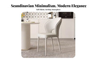 Ergonomic Backrest Upholstered Chair with Back Cutout Thickly Padded Household Furniture Minimalist Design Accent Seat Sturdy Construction for Restaurant Owners, Interior Designers, Dining Room, Kitchen, Coffee Shop, Home Office