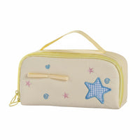 Star Pattern Pencil Pouch Cute Design Multi Layer Pen Bag Wide Opening Stationery Organizer for Students, Girls