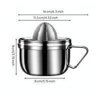 Stainless Steel Lemon Juicer Food Grade Orange Juice Press Heavy Duty Handheld Fruit Press