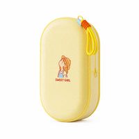 Cartoon Print Waterproof Storage Pouch Hanging Loop EVA Pouch Rounded Rectangular Organizer Case Portable for Girls, Swimming, Beach