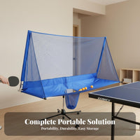 Floor-Standing Table sphere Catch portable sphere-catching mesh with casters Portable sphere Catching mesh Easy Installation Training Aid long-lasting Construction for Coaches, Athletes, Home Use, Gymnasium, Schools, Game Room