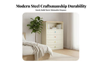 5-Drawer Metal Cabinet Minimalist aesthetic Chest of Drawers Sturdy Construction