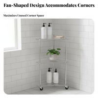 Space-Saving Multi-Tier Rolling Stand Minimalist Design Multi-Tier Rolling Trolley Easy Assembly Storage Rack Sturdy Frame for Apartment Dwellers, Office Workers, Bathroom, Living Room, Kitchen, Narrow Areas