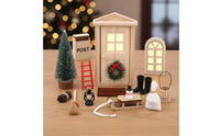 Diy Christmas House Kit Festive Miniature Scene Kit with Snowman Artisanal Miniatures Delicate for Shelf Decor