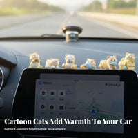 Versatile Decoration Car Dashboard Cat Ornament Ideal Gift Car Dashboard Cat Figure Easy To Install for Women, Office Workers, Home