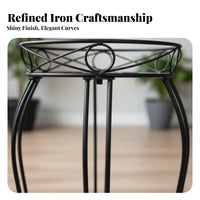 Wrought Iron Plant Rack Space-Saving Wrought Iron Plant Stand Decorative Design
