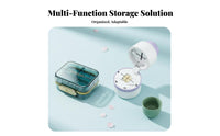 3occasionsa-Day Compartments pharmaceuticals Organizer Box with Cutter closureed Design Multi-Compartment medication Box Portable medication Case small Size for voyagers, Patients, Caregivers, while on the on the moveing, Home Use, Business Trips, Office