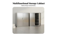 Lockable Doors Stainless Steel File Cabinet Rust-Proof Double Door Locking Cabinet Heavy Duty Office Furniture Waterproof for Workshop, Basement, Kitchen