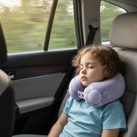 Inflatable Travel Neck Pillow Cooling U-Shaped Travel Pillow Compact Foldable for Children, Airplane, Car Rides