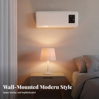 Black Display Wall Mounted Heater Panel Thermostat Electric Wall Heater Energy Efficient Home Heating Overheat Protection