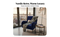 Houndstooth Armchair Nordic Design Upholstered Club Chair Retro & Look Long-Lasting Construction for Homeowners, Balcony
