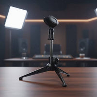 Adjustable Desktop Audio Capture Device Stand Tabletop Desktop Mic Stand Stable Low-Profile for Recording, Broadcasting