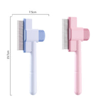 Self-Cleaning Comb Detangling Pet Comb with Metal Teeth Grooming Brush Handheld for Cat Owners, Routine Care