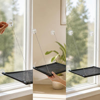 Cat Window Hammock with Suction Cups - Breathable Mesh Perch for All Seasons